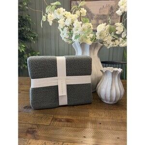 King Textured Waffle Coverlet Olive Green - Casaluna NEW
